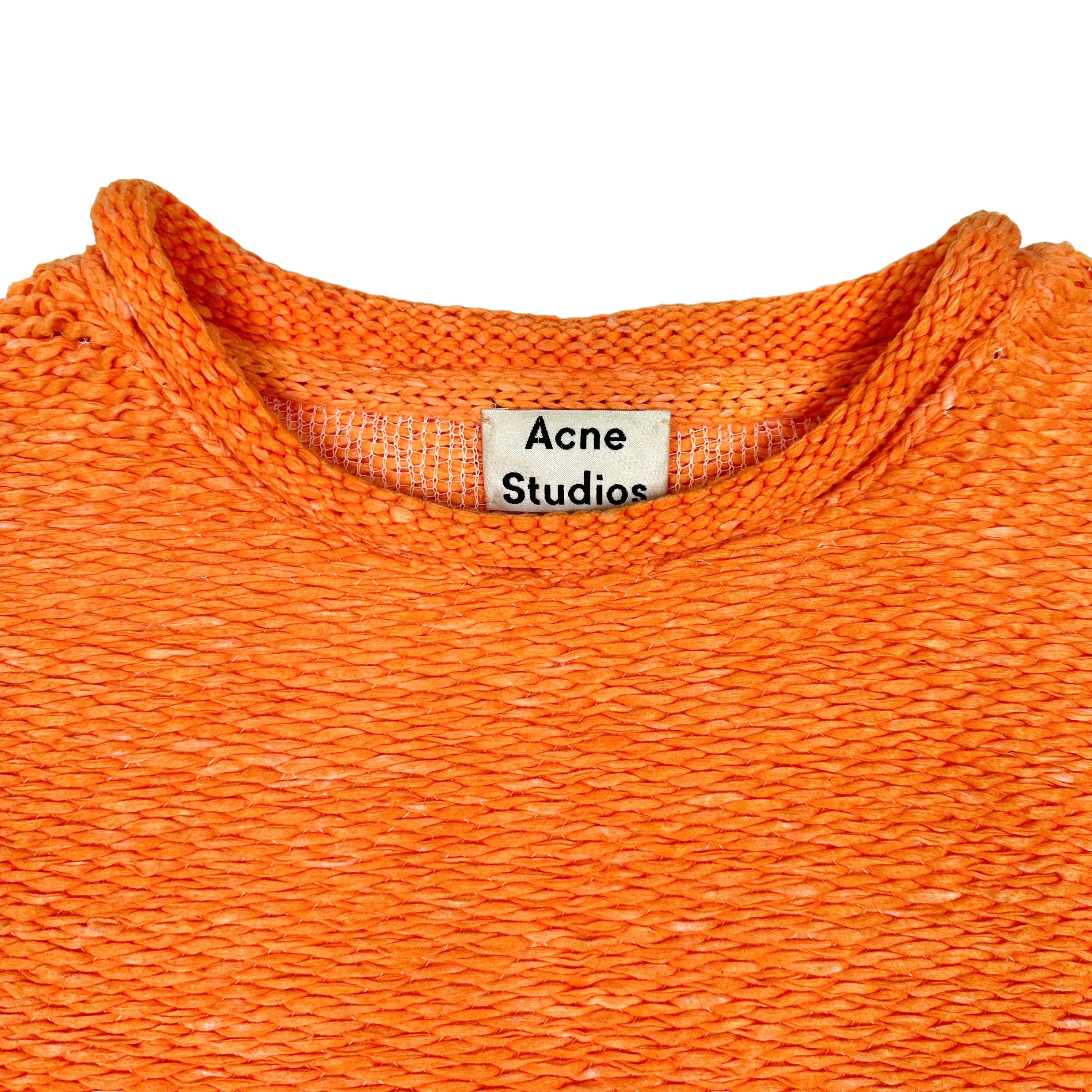 ACNE STUDIOS KROPP CREWNECK (MISSING DRAWSTRING) - ORANGE