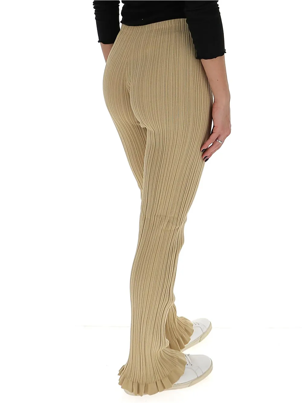 Acne Studios Slim Fit Ribbed Knit Leggings