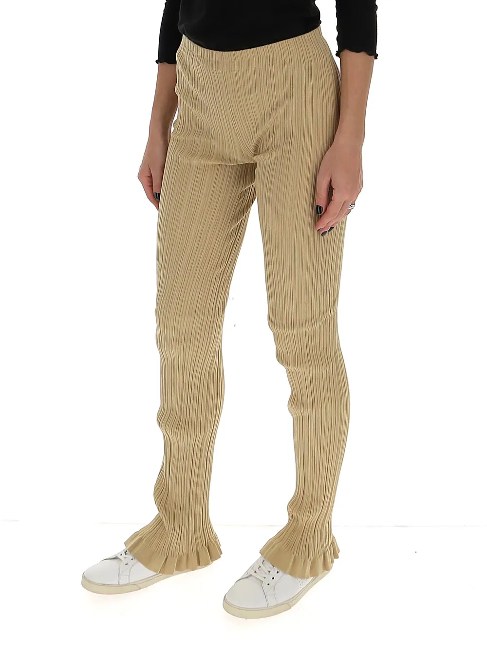 Acne Studios Slim Fit Ribbed Knit Leggings