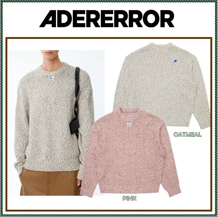 ADERERROR  |Unisex Street Style Long Sleeves Plain Logo