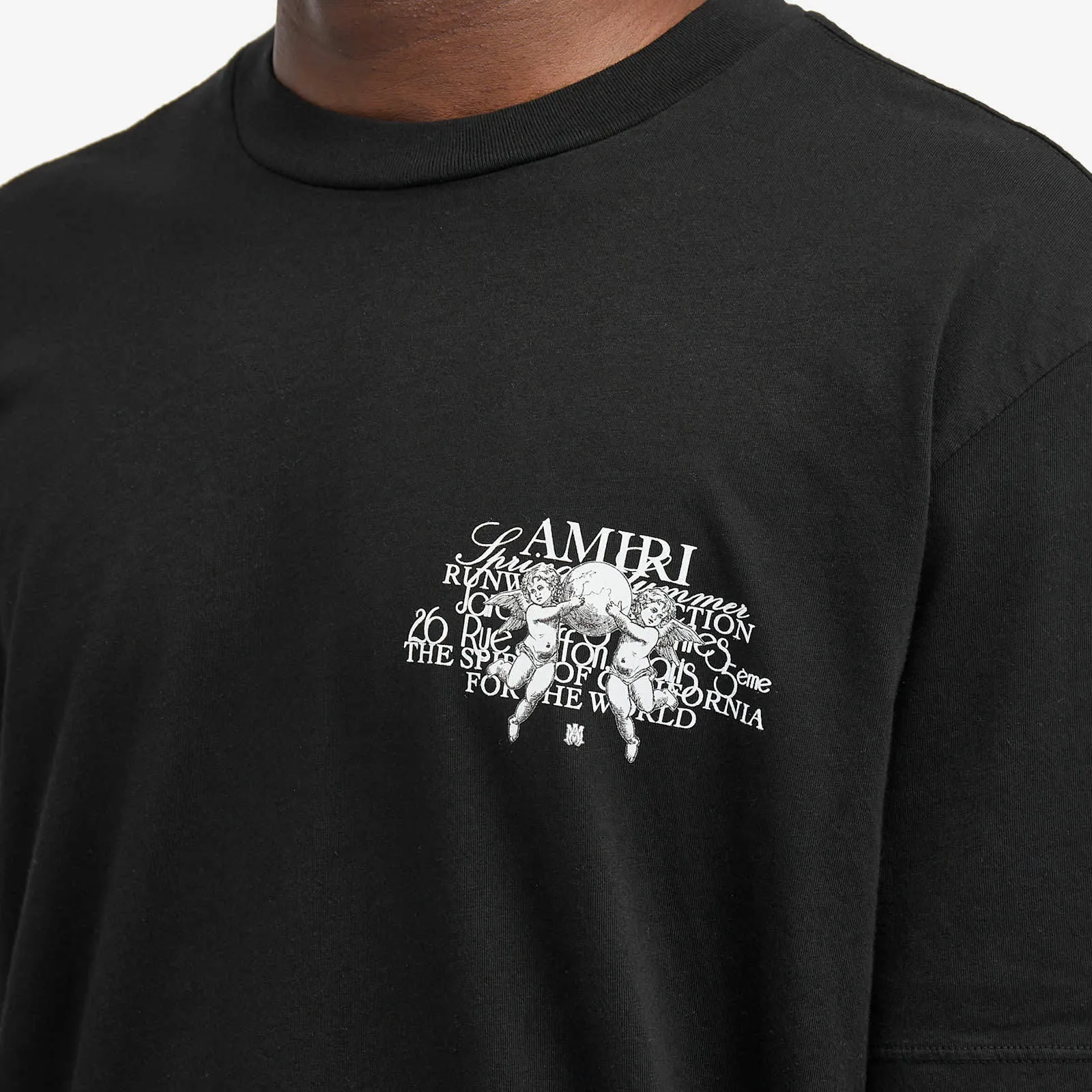 AMIRI  |Crew Neck Pullovers Unisex Street Style Cotton Short Sleeves