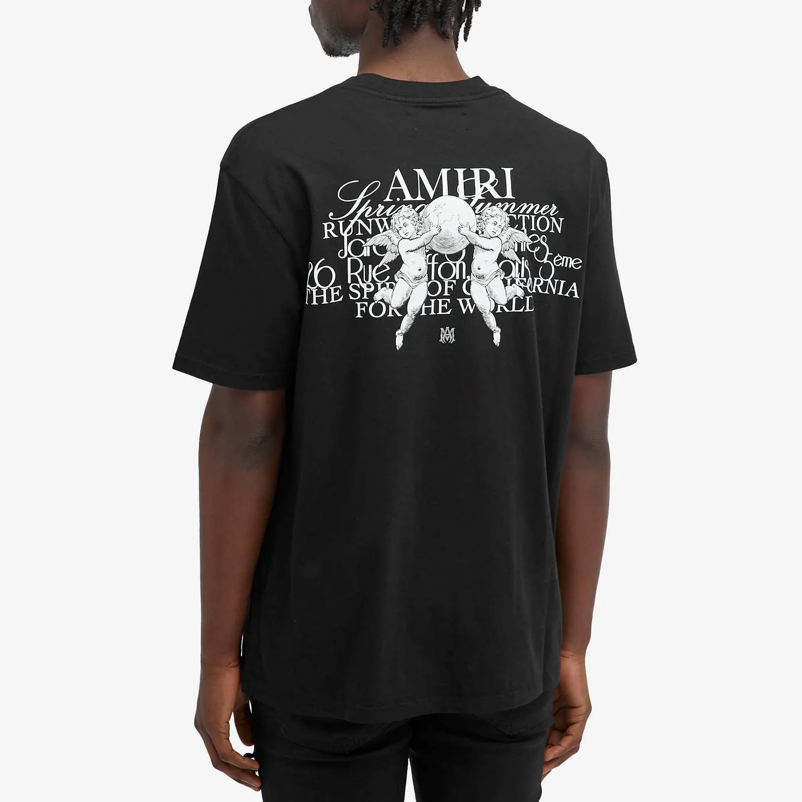 AMIRI  |Crew Neck Pullovers Unisex Street Style Cotton Short Sleeves