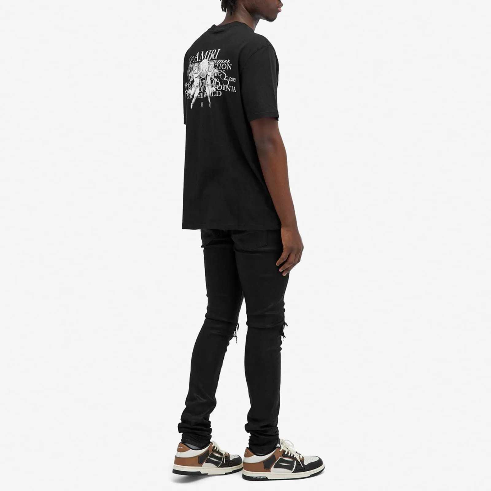 AMIRI  |Crew Neck Pullovers Unisex Street Style Cotton Short Sleeves