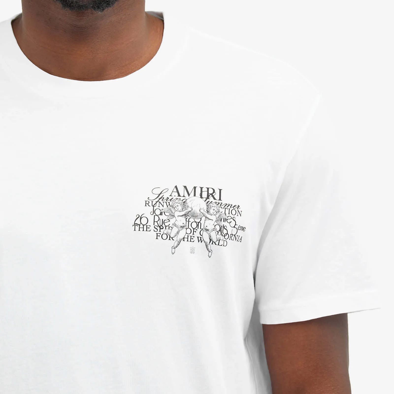 AMIRI  |Crew Neck Pullovers Unisex Street Style Cotton Short Sleeves