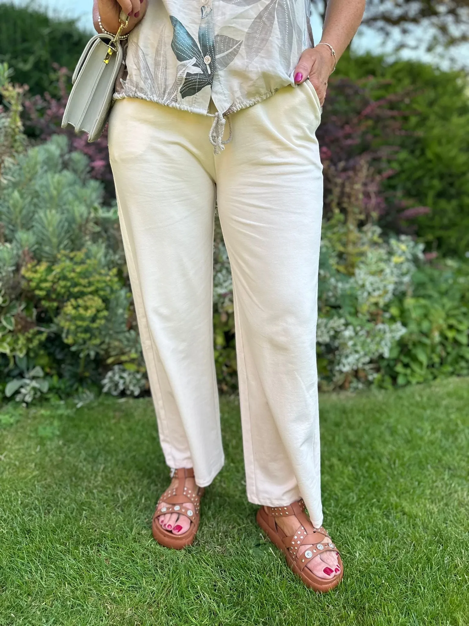 Antique Cream Soft Comfort Trousers