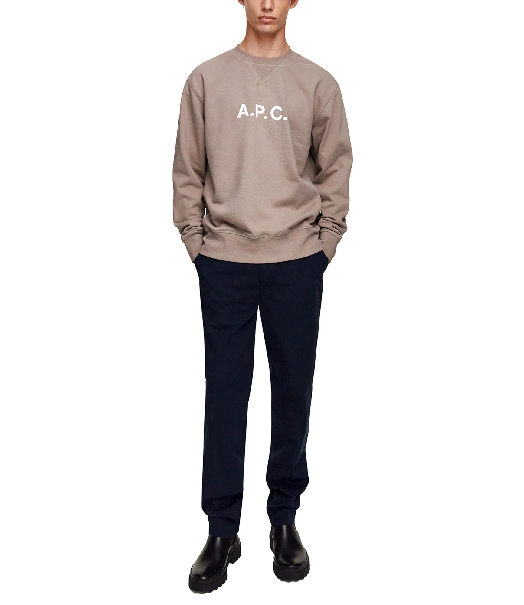 A.P.C.  |Street Style Long Sleeves Long Sleeve T-shirt Logo Designers