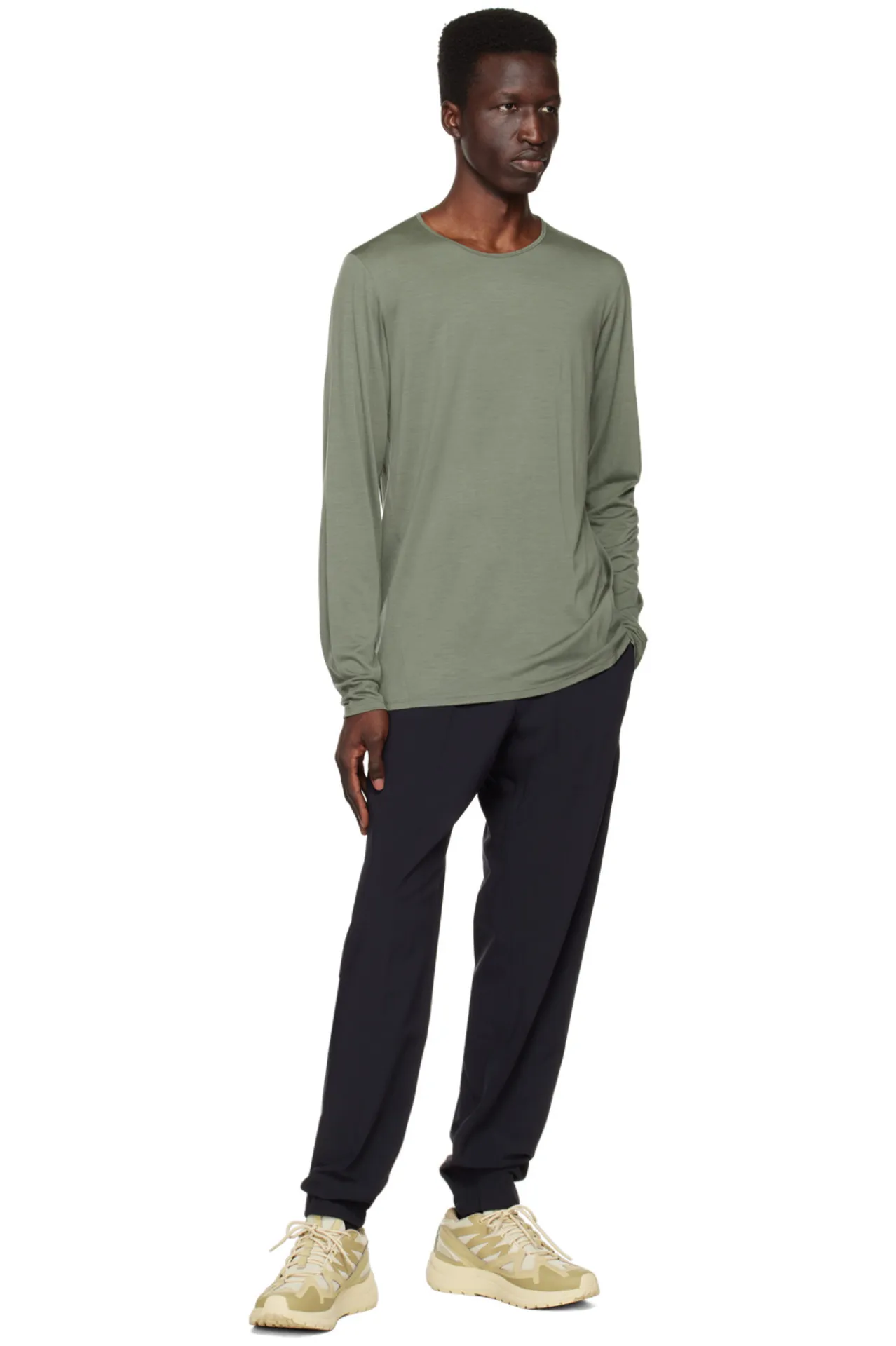 ARC'TERYX  |Crew Neck Wool Nylon Blended Fabrics Long Sleeves