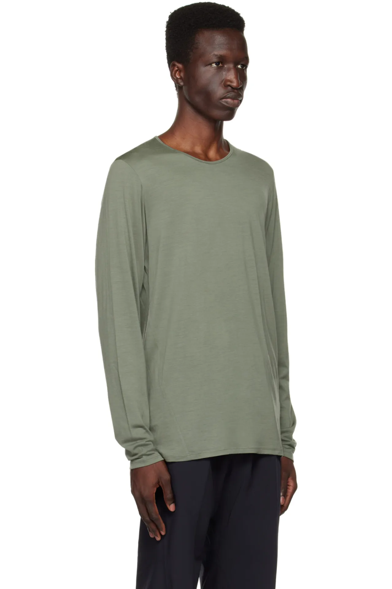 ARC'TERYX  |Crew Neck Wool Nylon Blended Fabrics Long Sleeves