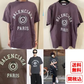 BALENCIAGA  |Pullovers Unisex Street Style Cotton Short Sleeves Luxury