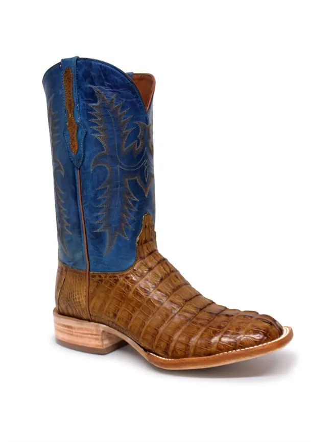 Black Jack Mens The Rip Cognac Caiman Tail Boots