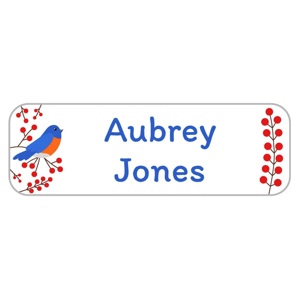 Blue Bird Large Rectangle Name Labels