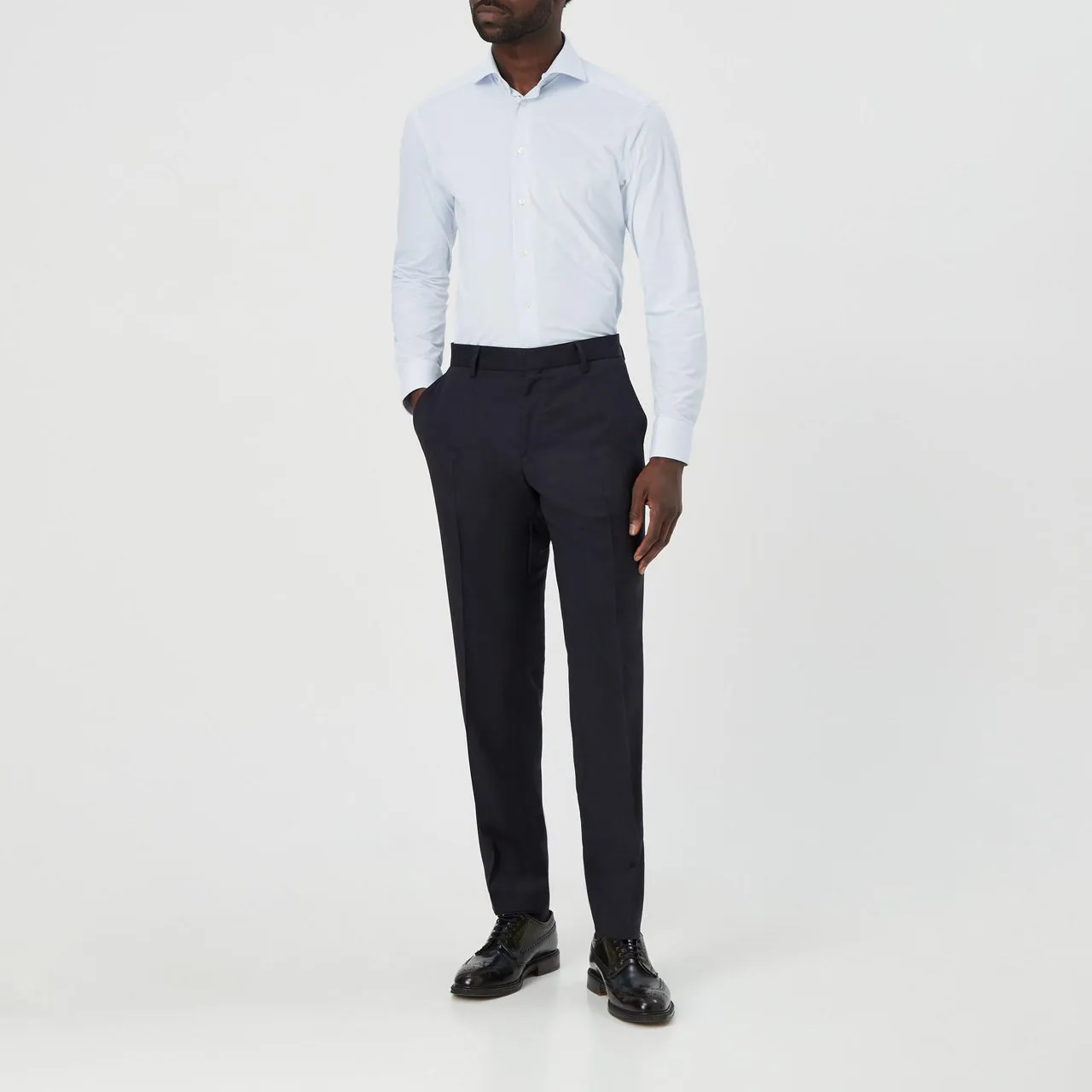 BOSS Genius Slim Suit Trousers - Navy