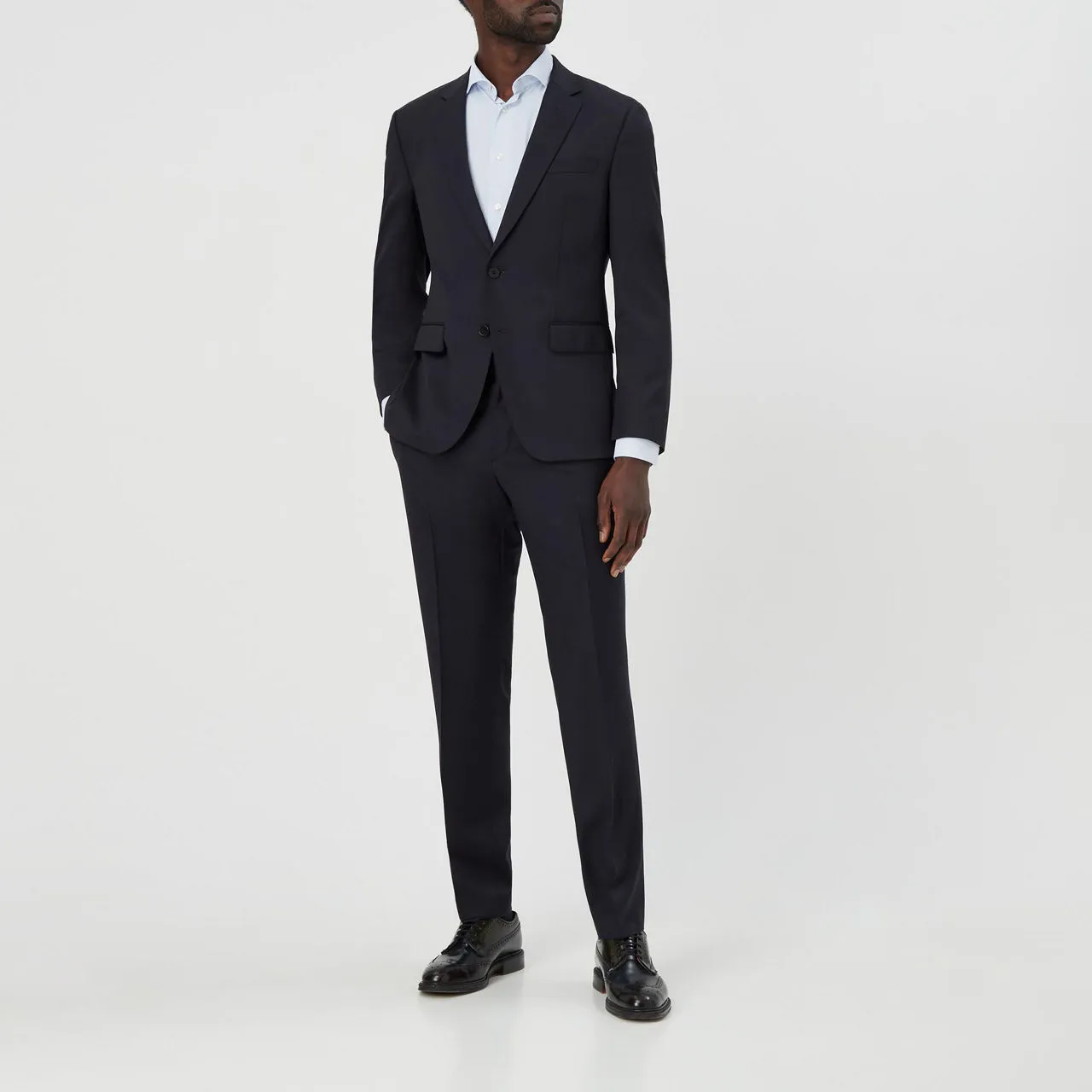 BOSS Genius Slim Suit Trousers - Navy