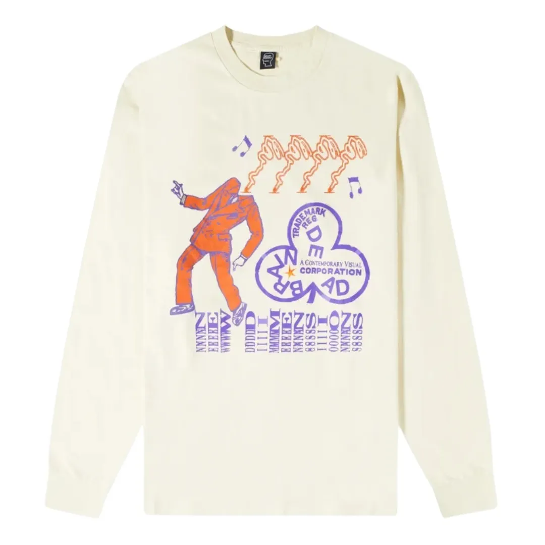 BRAIN DEAD  |Street Style Long Sleeves Long Sleeve T-shirt Skater Style