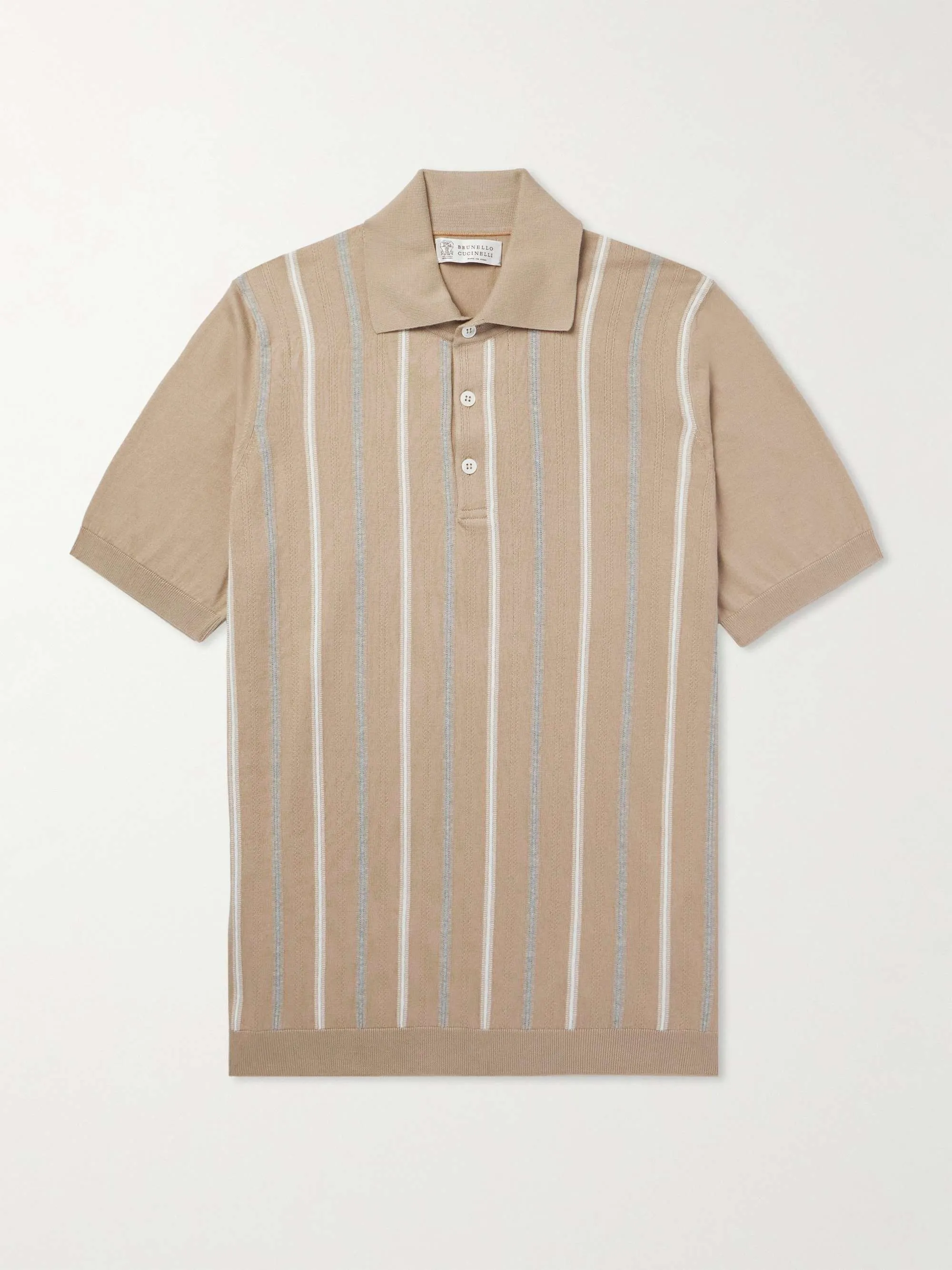 BRUNELLO CUCINELLI  |Pullovers Stripes Unisex Street Style Cotton Short Sleeves