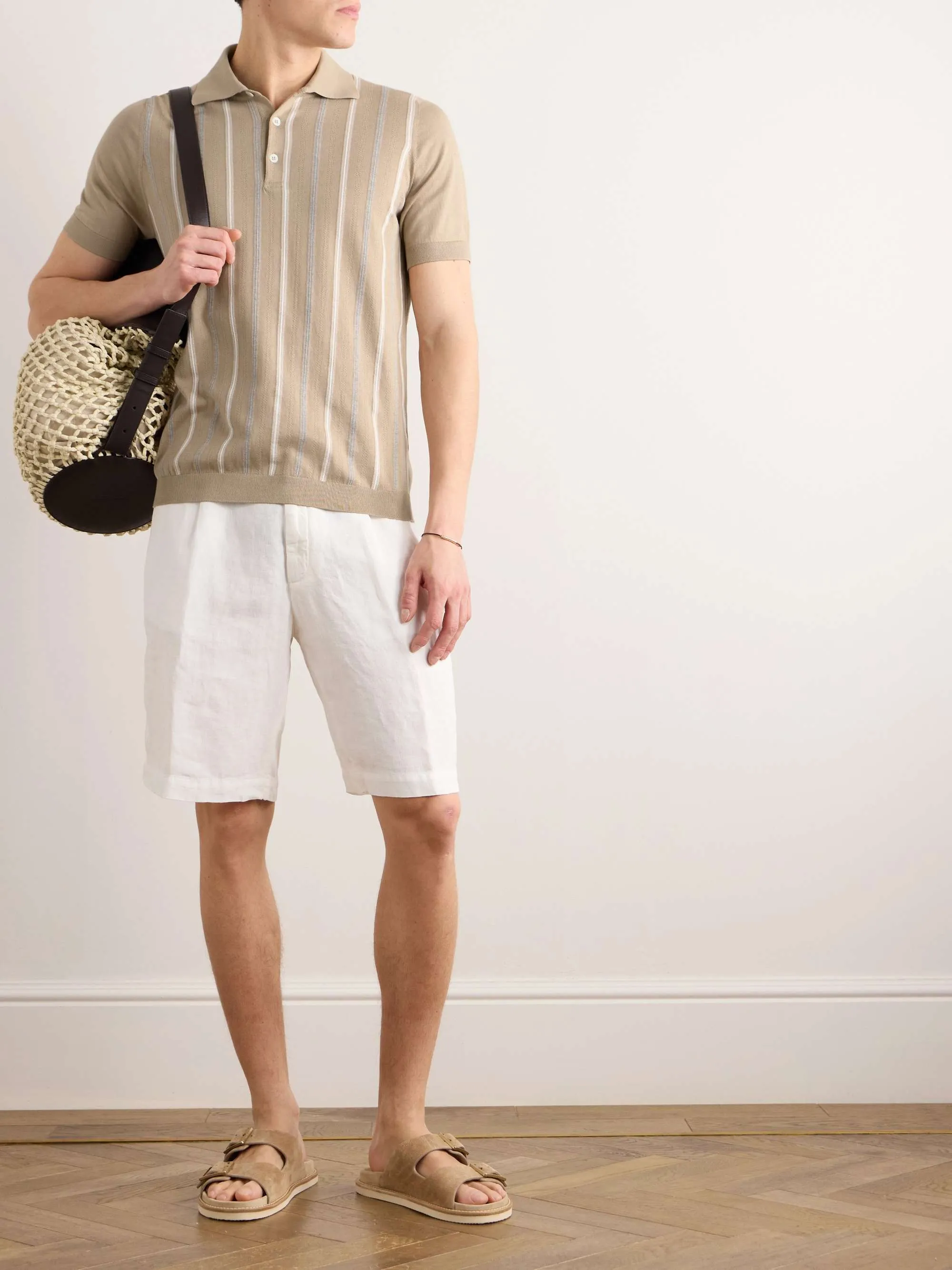 BRUNELLO CUCINELLI  |Pullovers Stripes Unisex Street Style Cotton Short Sleeves