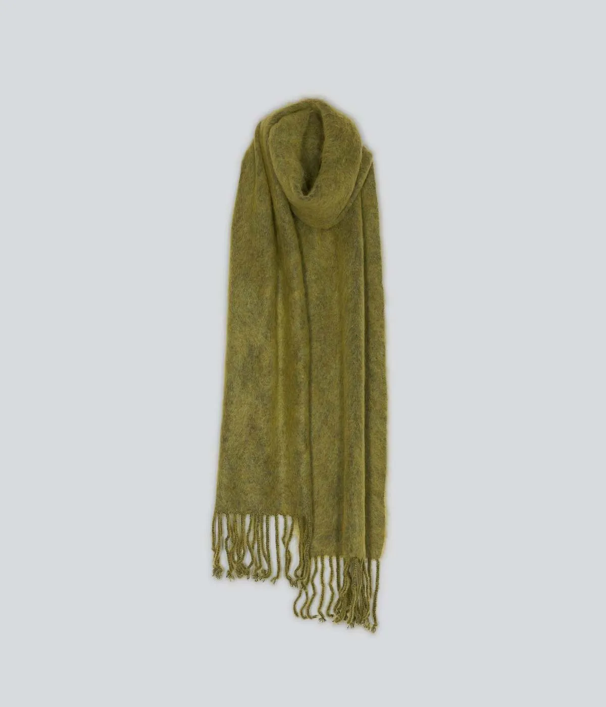 Brushed Mohair Scarf - Matcha