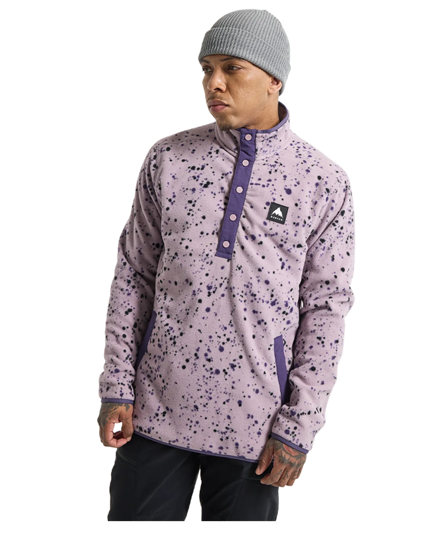 Burton Hearth Fleece Pullover - Elderberry Spatter - 2023