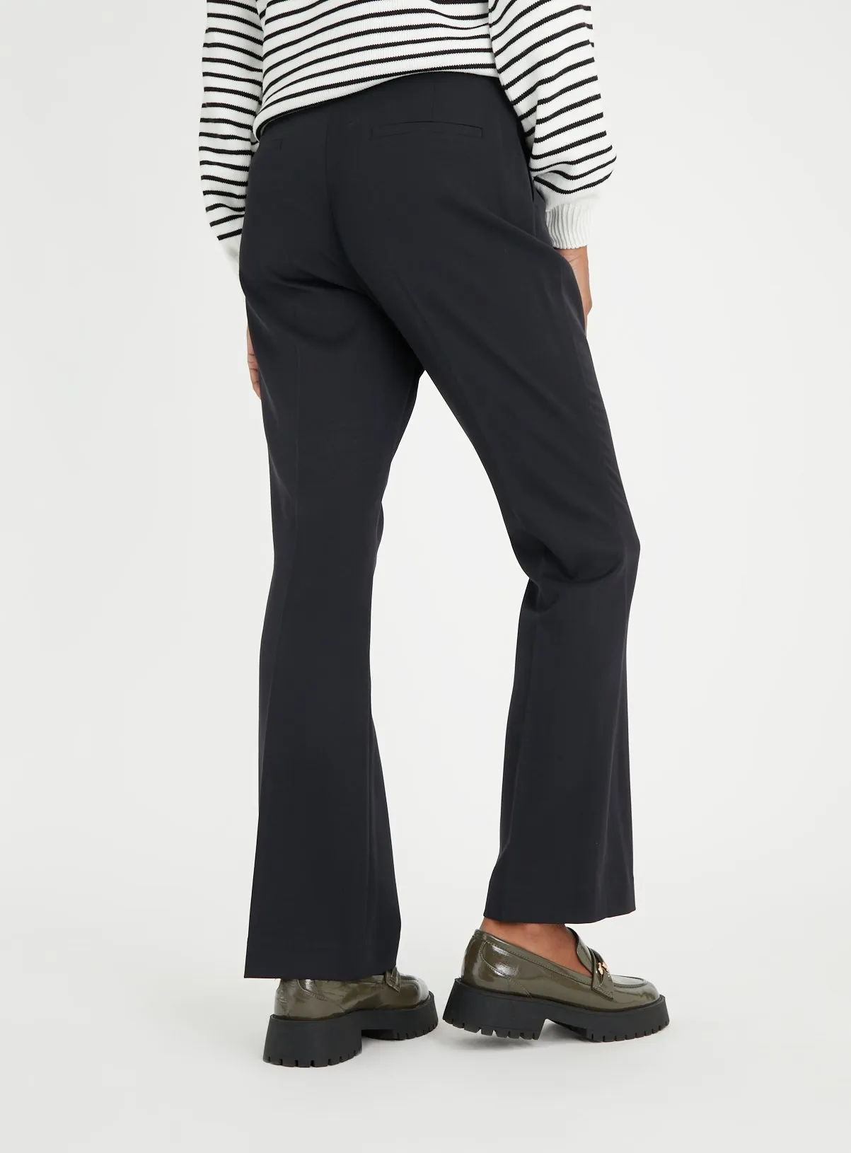 Buy Black Kick Flare Trousers 12L | Trousers | Tu