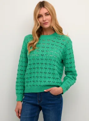 Buy KAFFE Elena Lace Knit Pullover Green XL | Jumpers | Tu