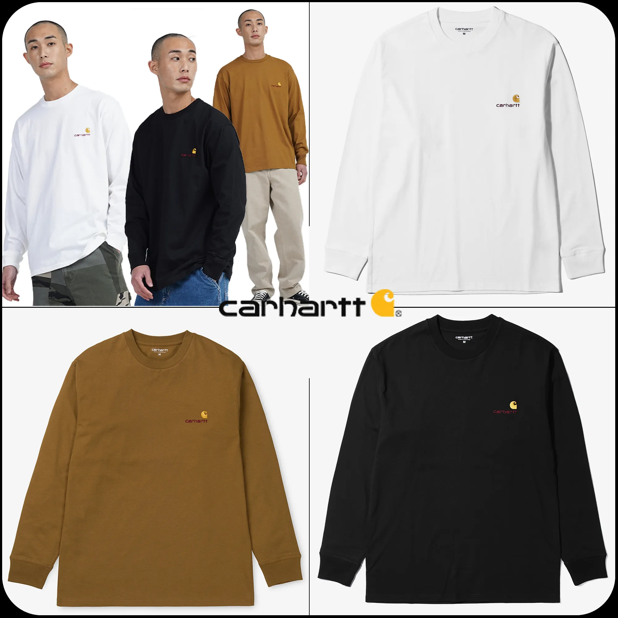 Carhartt  |Unisex Street Style Long Sleeves Long Sleeve T-shirt Logo