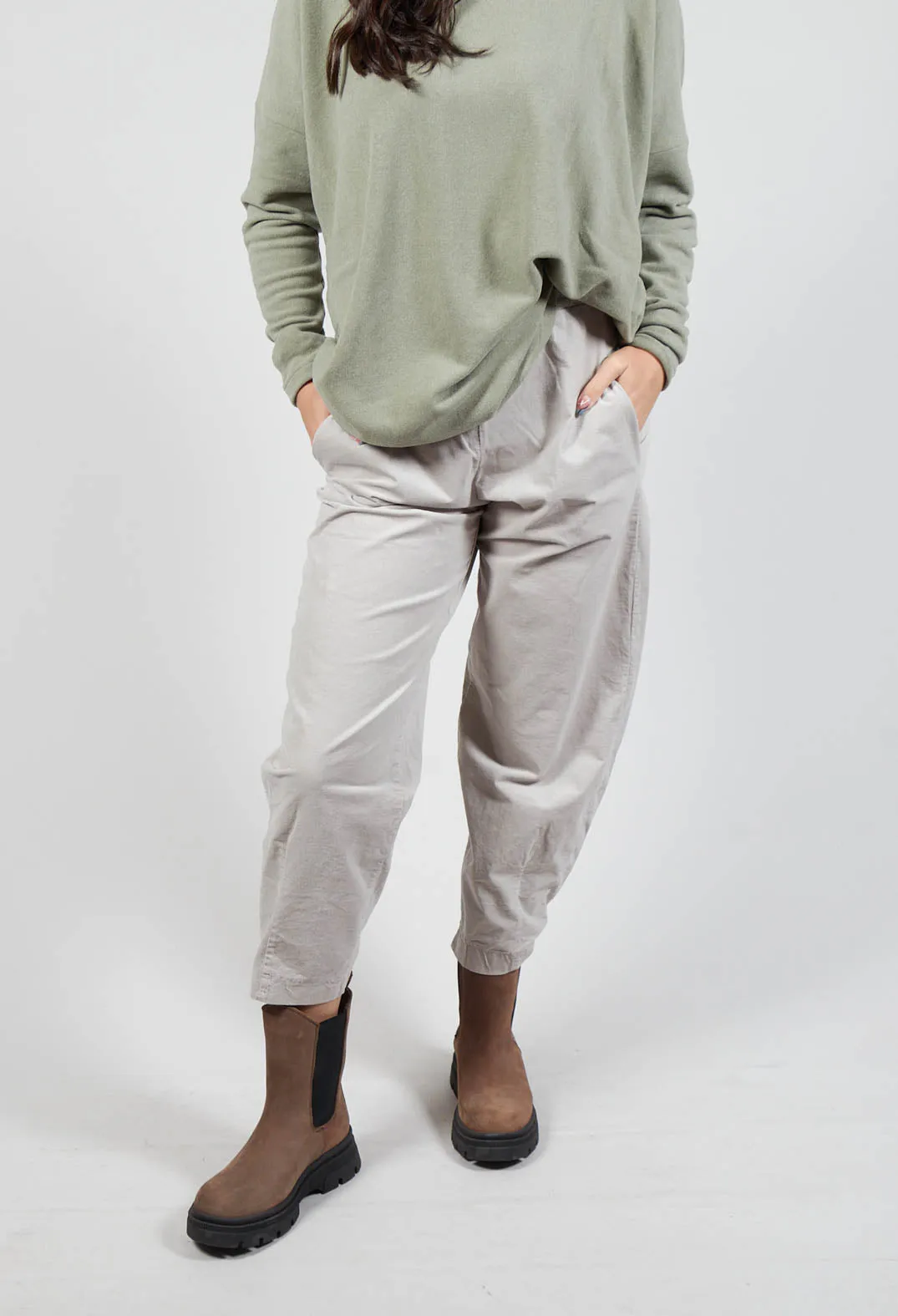 Cervo V Trousers in Pietra