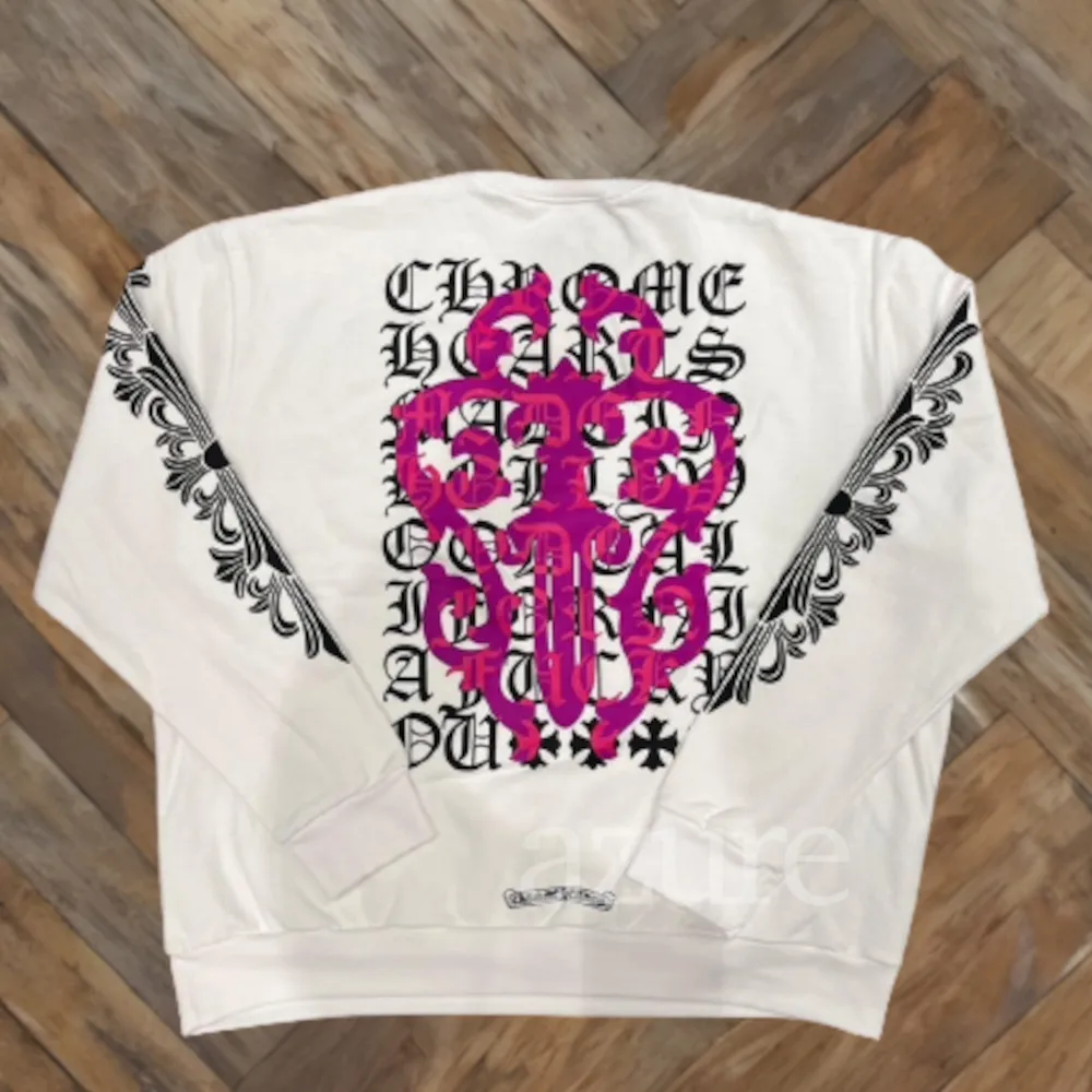 CHROME HEARTS  |Pullovers Unisex Street Style Long Sleeves Plain Sweatshirts