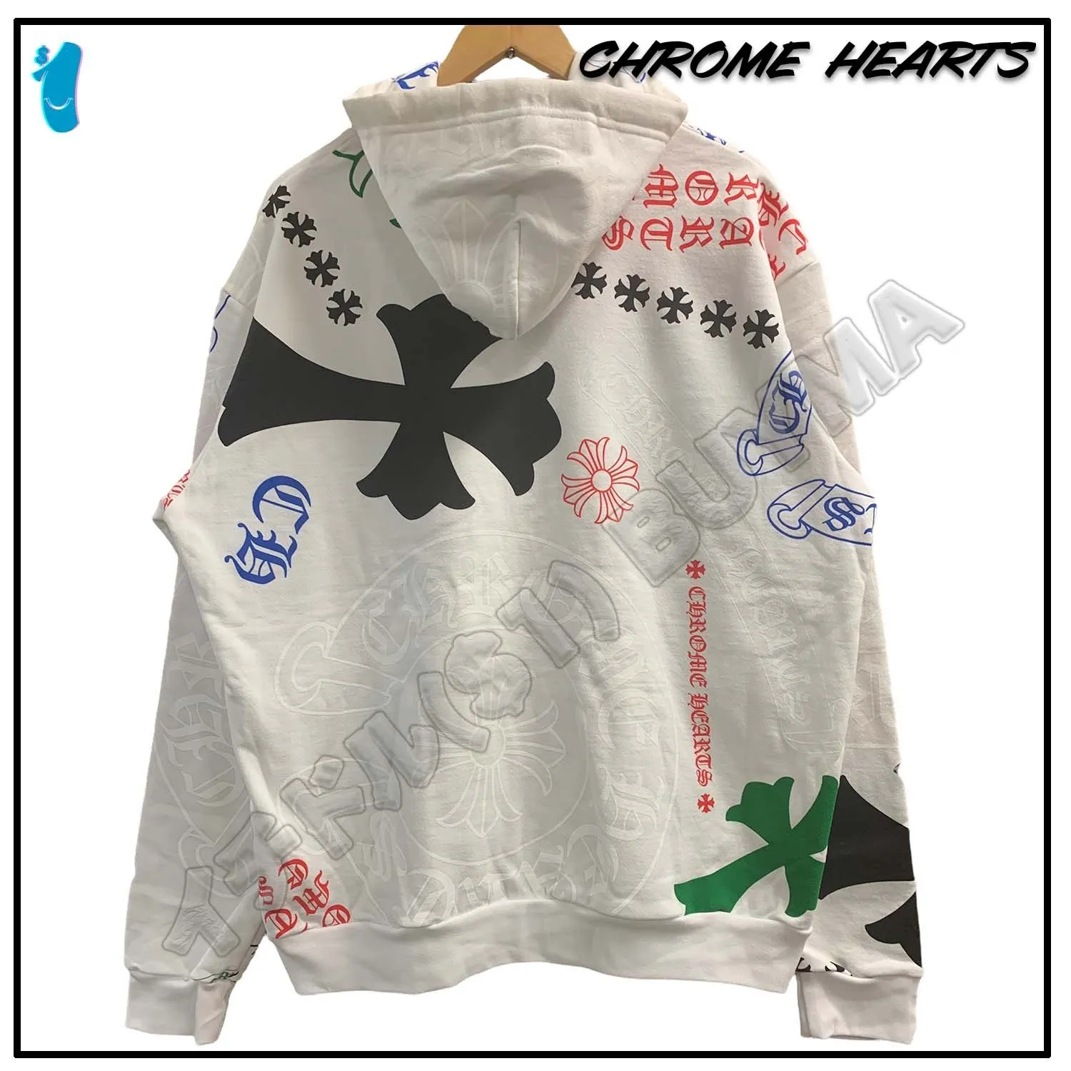 CHROME HEARTS  |Unisex Street Style Long Sleeves Cotton Logos on the Sleeves