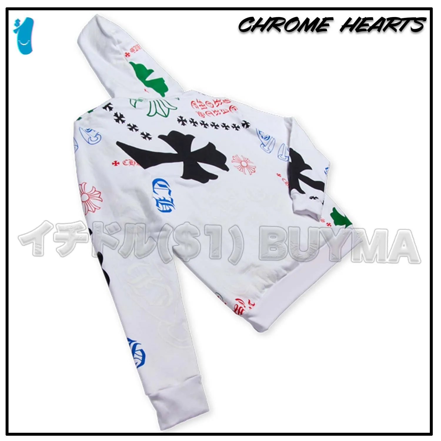 CHROME HEARTS  |Unisex Street Style Long Sleeves Cotton Logos on the Sleeves