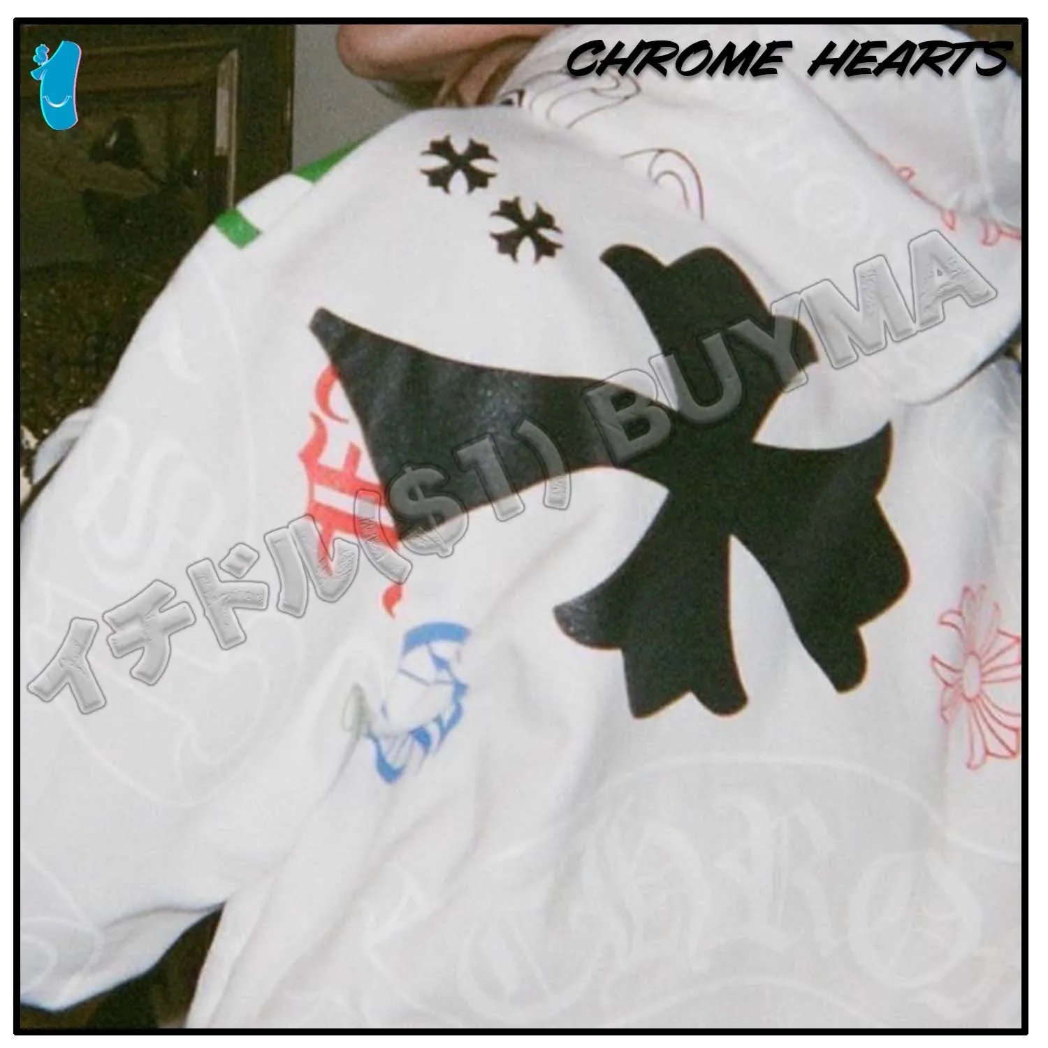 CHROME HEARTS  |Unisex Street Style Long Sleeves Cotton Logos on the Sleeves