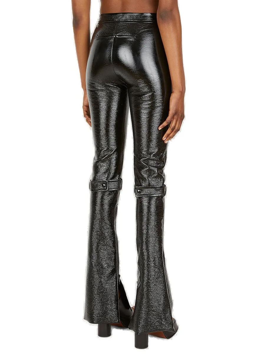 Courrèges High-Shine Flared Trousers