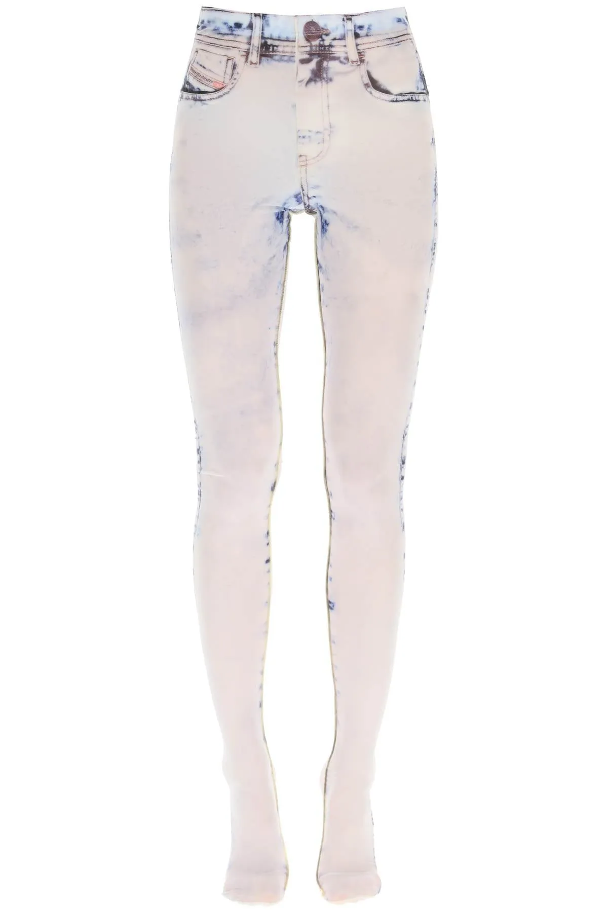 Diesel High-Waisted Tromp L'oeil Printed Leggings