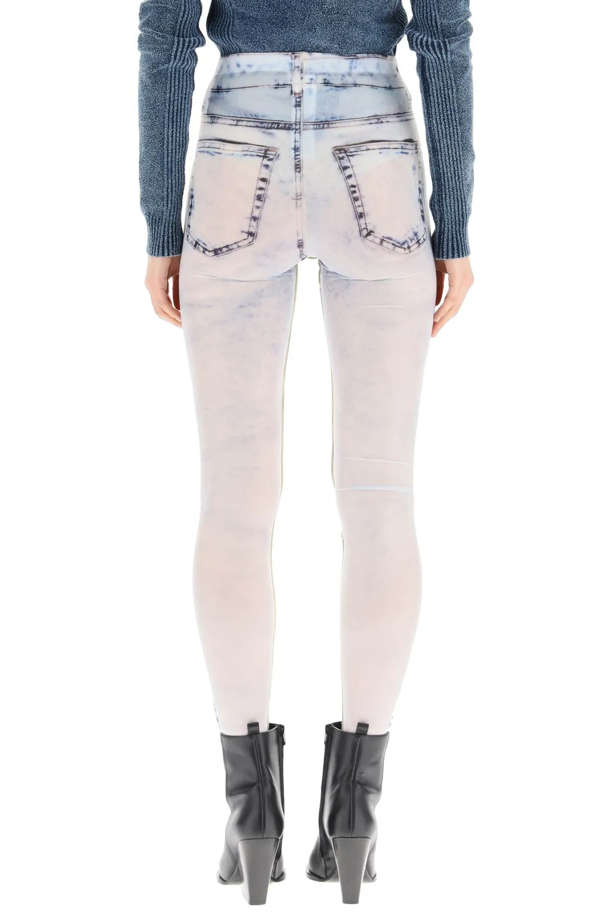 Diesel High-Waisted Tromp L'oeil Printed Leggings