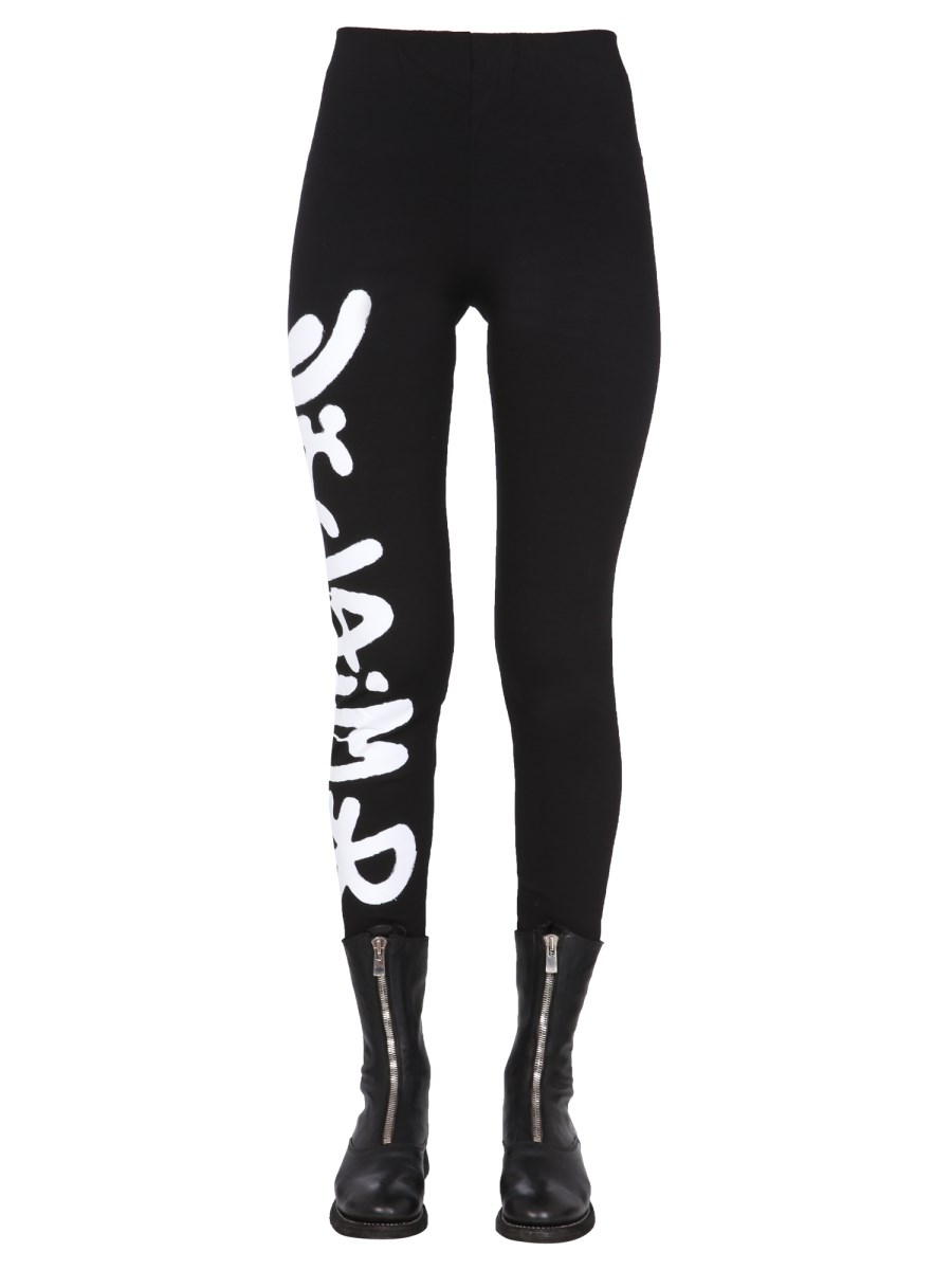 DISCLAIMER    VISCOSE BLEND LEGGINGS WITH LOGO PRINT