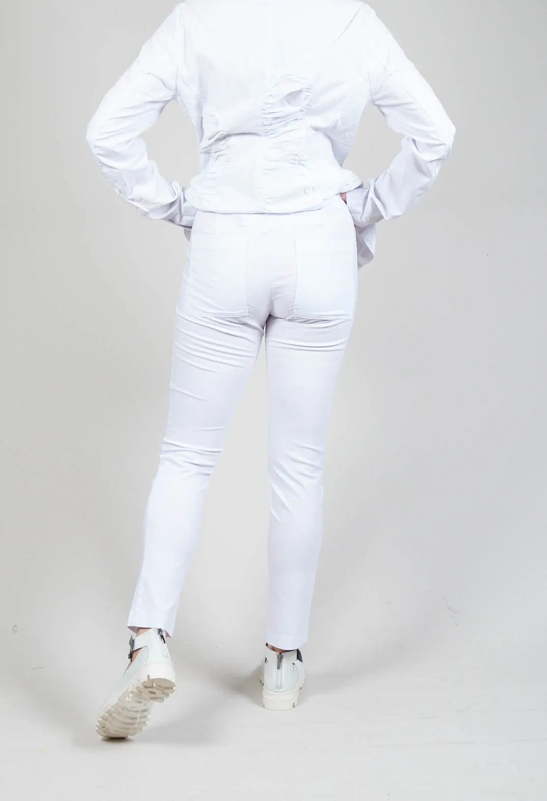 Elasticated Pants in White