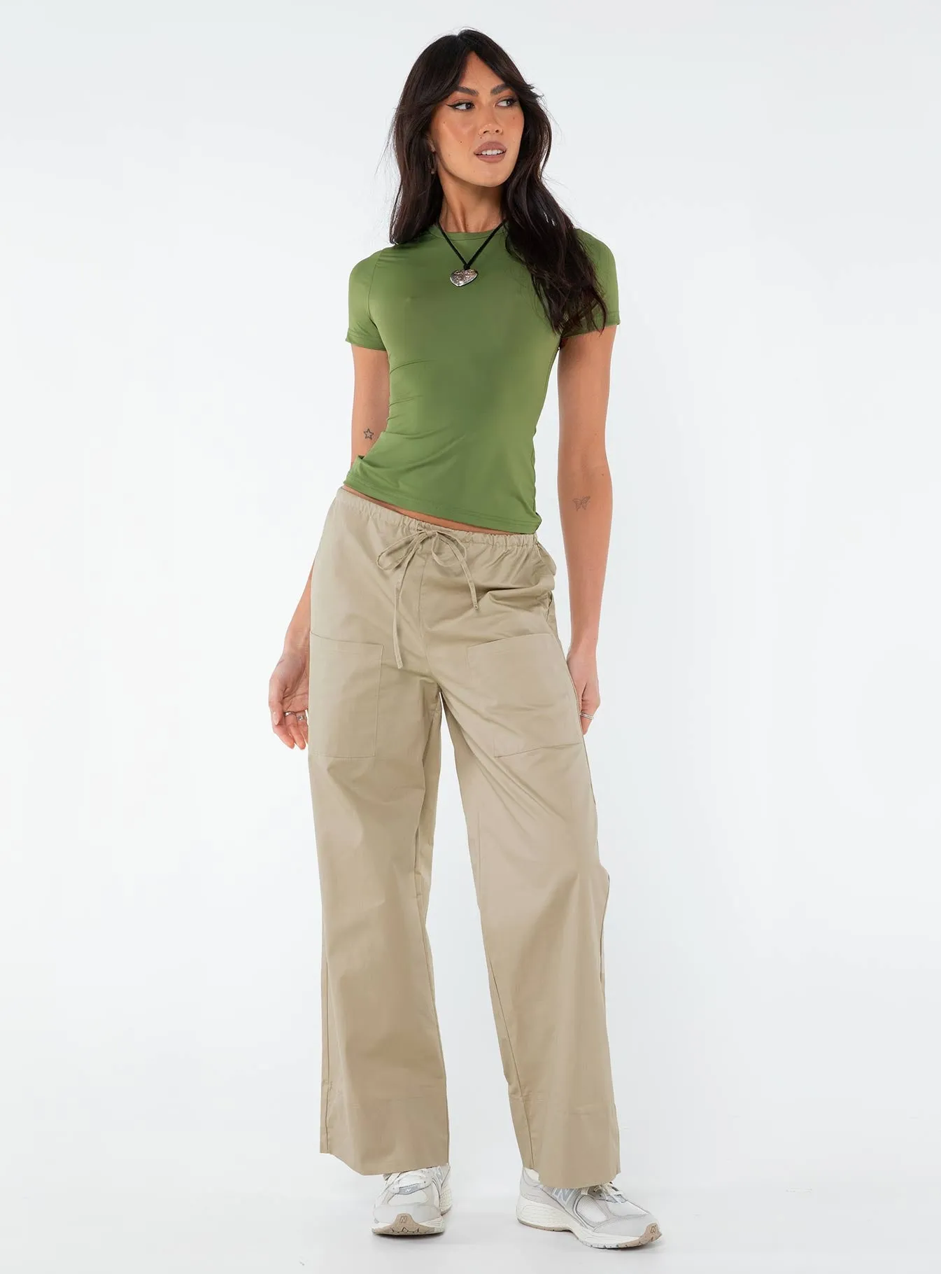 Erilyn Drawstring Pants Beige