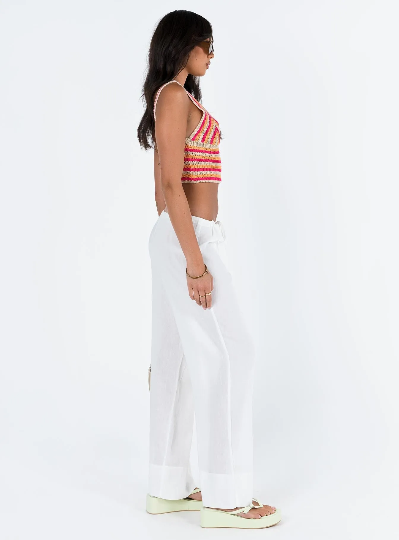 Euro Dreaming Palazzo Pants White