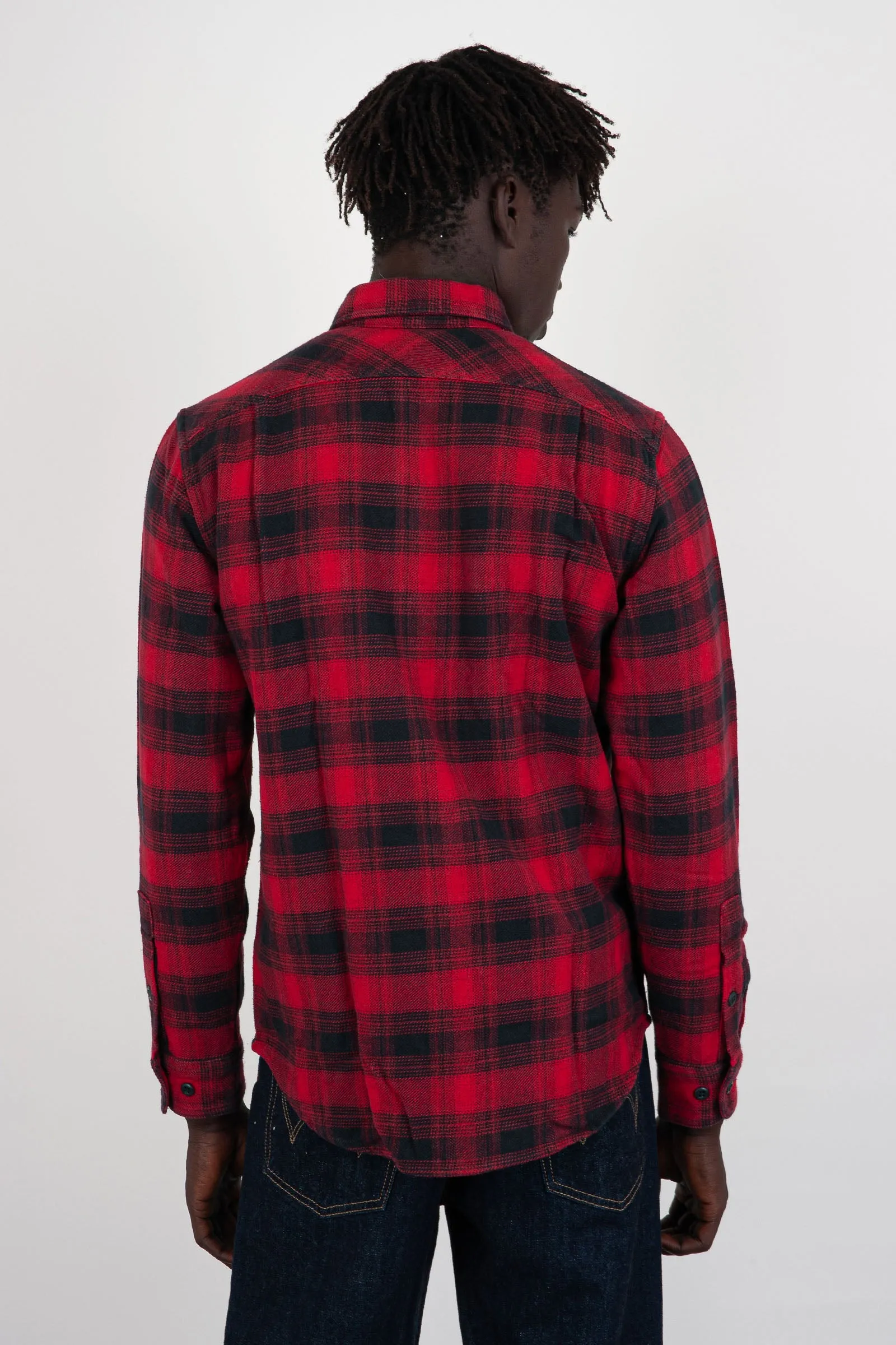 Filson Camicia Work Vintage Flanella Nero/Rosso