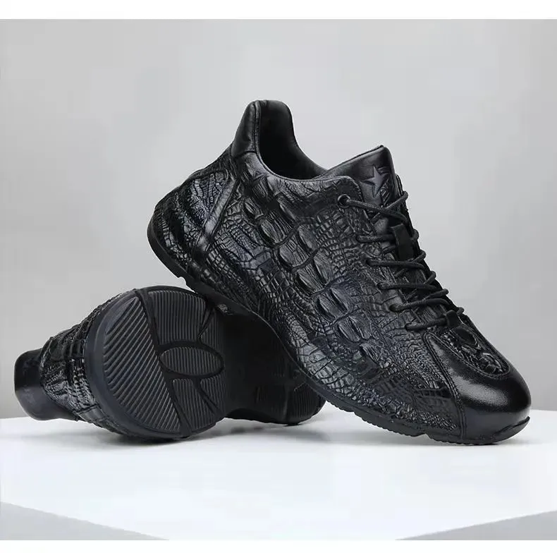 Genuine Leather Lace-up Closure Pigskin Lined Casual Shoes for Men