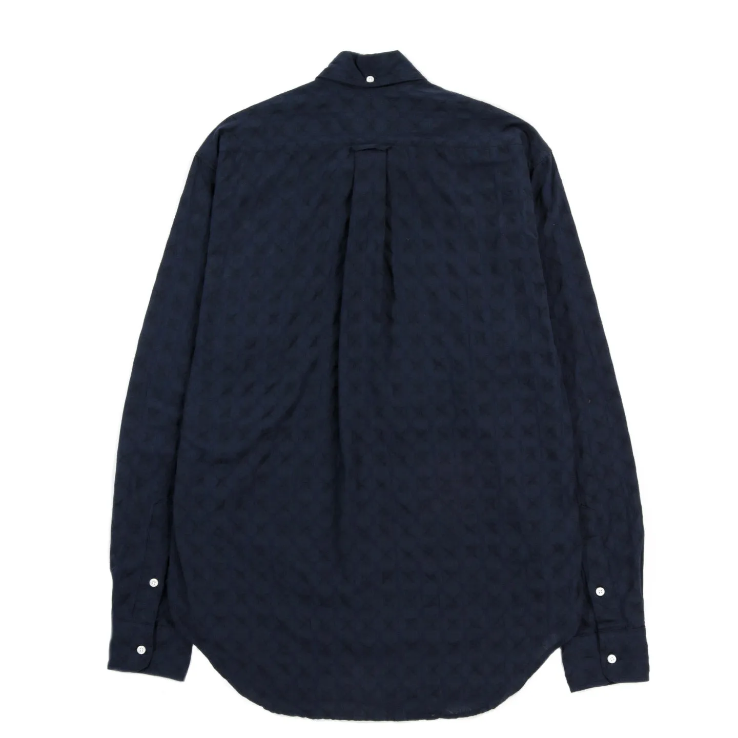 GITMAN VINTAGE BUTTON DOWN NAVY JAPANESE RIPPLE JACQUARD