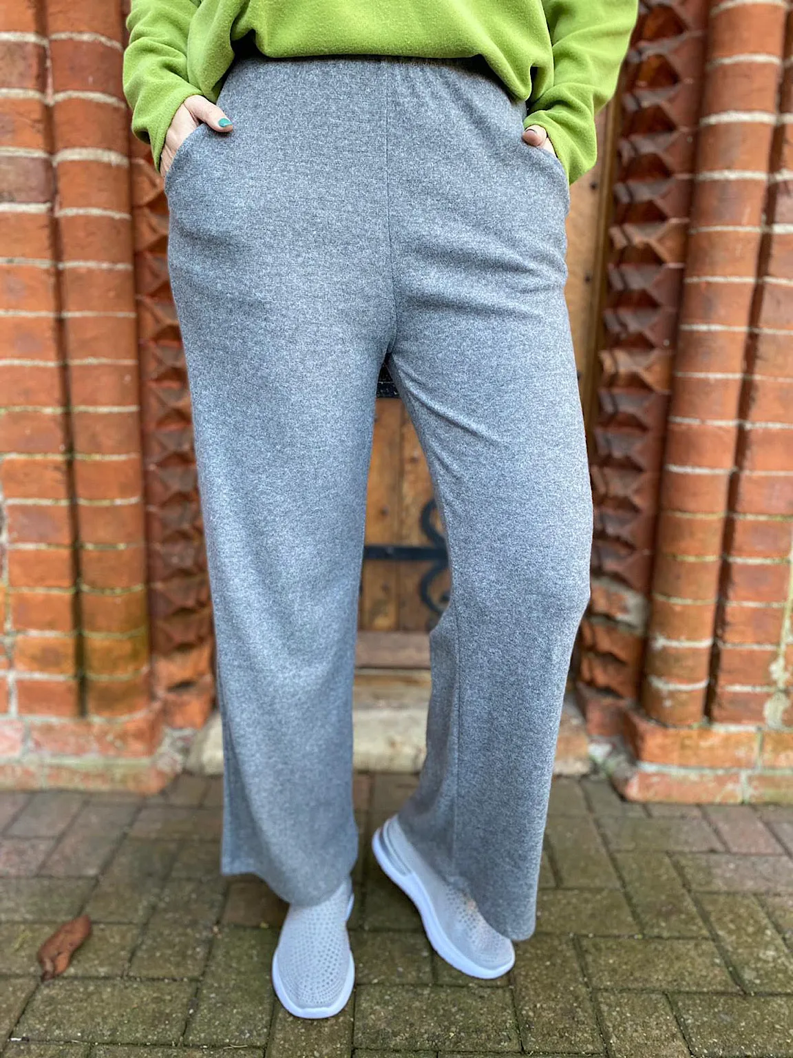 Grey Soft Relaxed Trousers Lucy