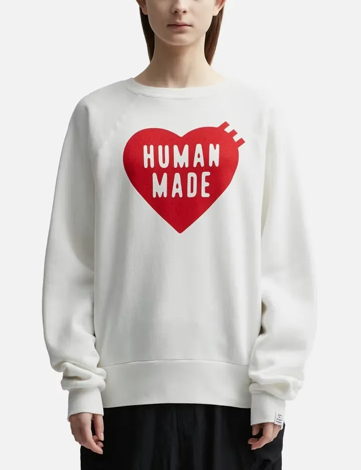 HUMAN MADE  |Crew Neck Unisex Street Style Long Sleeves Plain Cotton