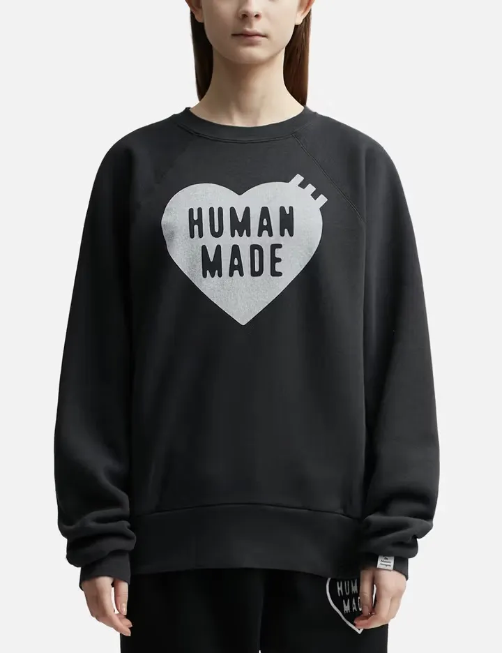 HUMAN MADE  |Crew Neck Unisex Street Style Long Sleeves Plain Cotton