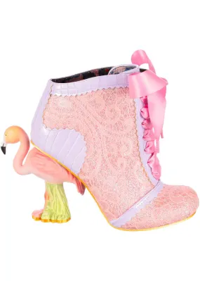 Irregular Choice Roseus Flamingo 70's Boots Soft Pink