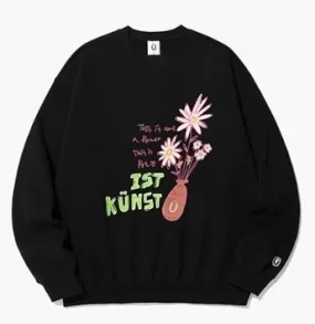 ISTKUNST  |Crew Neck Unisex Street Style Long Sleeves Plain Cotton