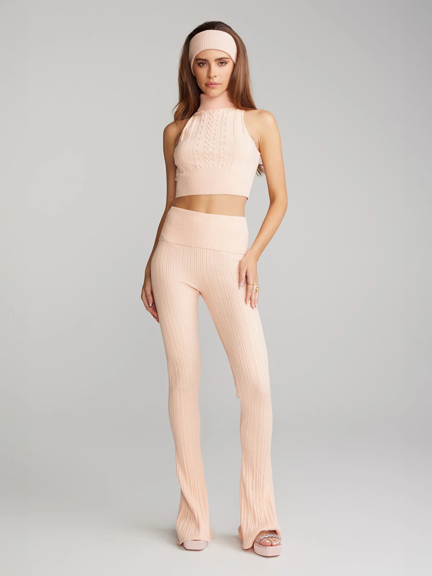 Janelle Knit Pants (Peach)