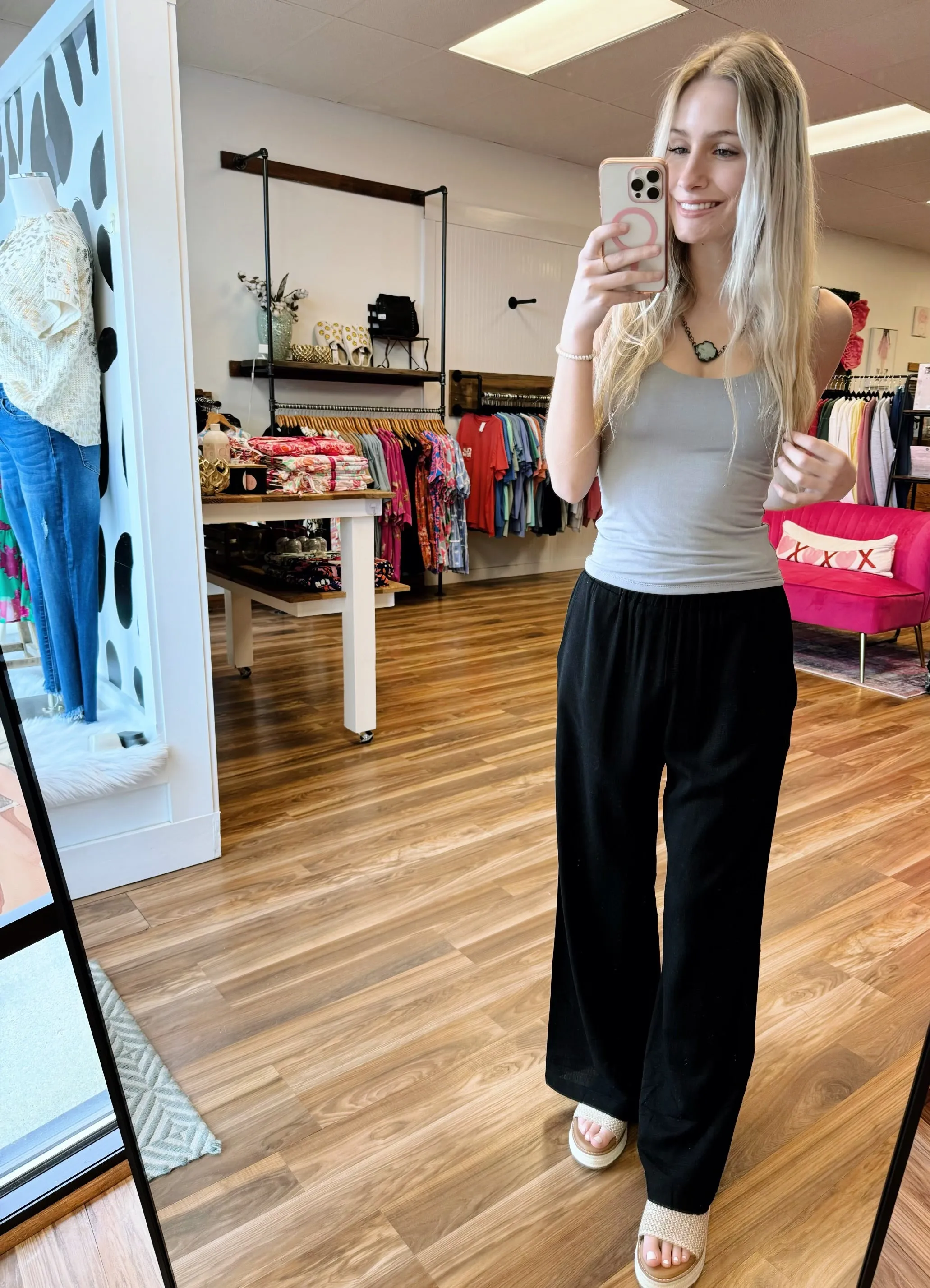 Linen Wide Leg Pants