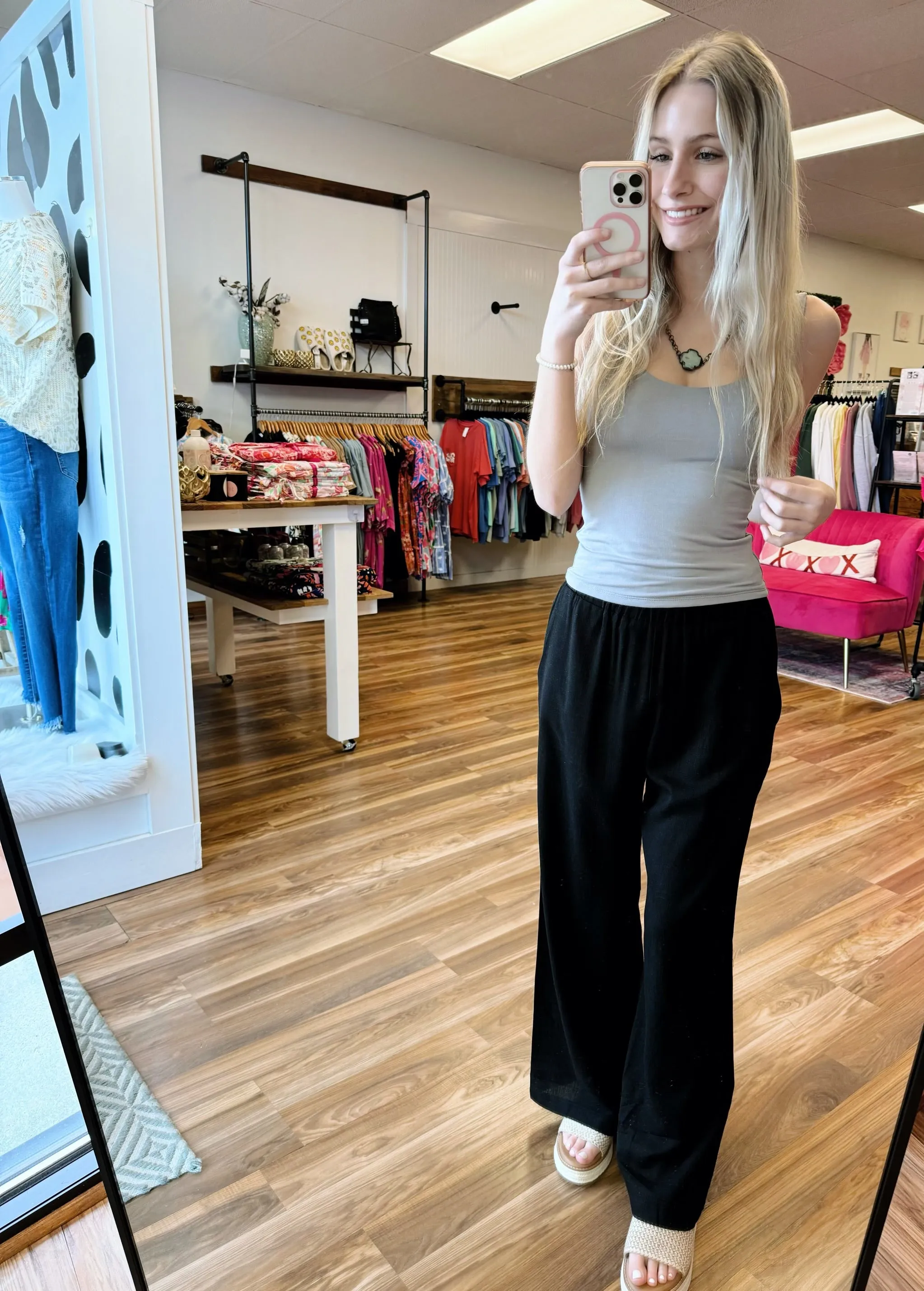 Linen Wide Leg Pants