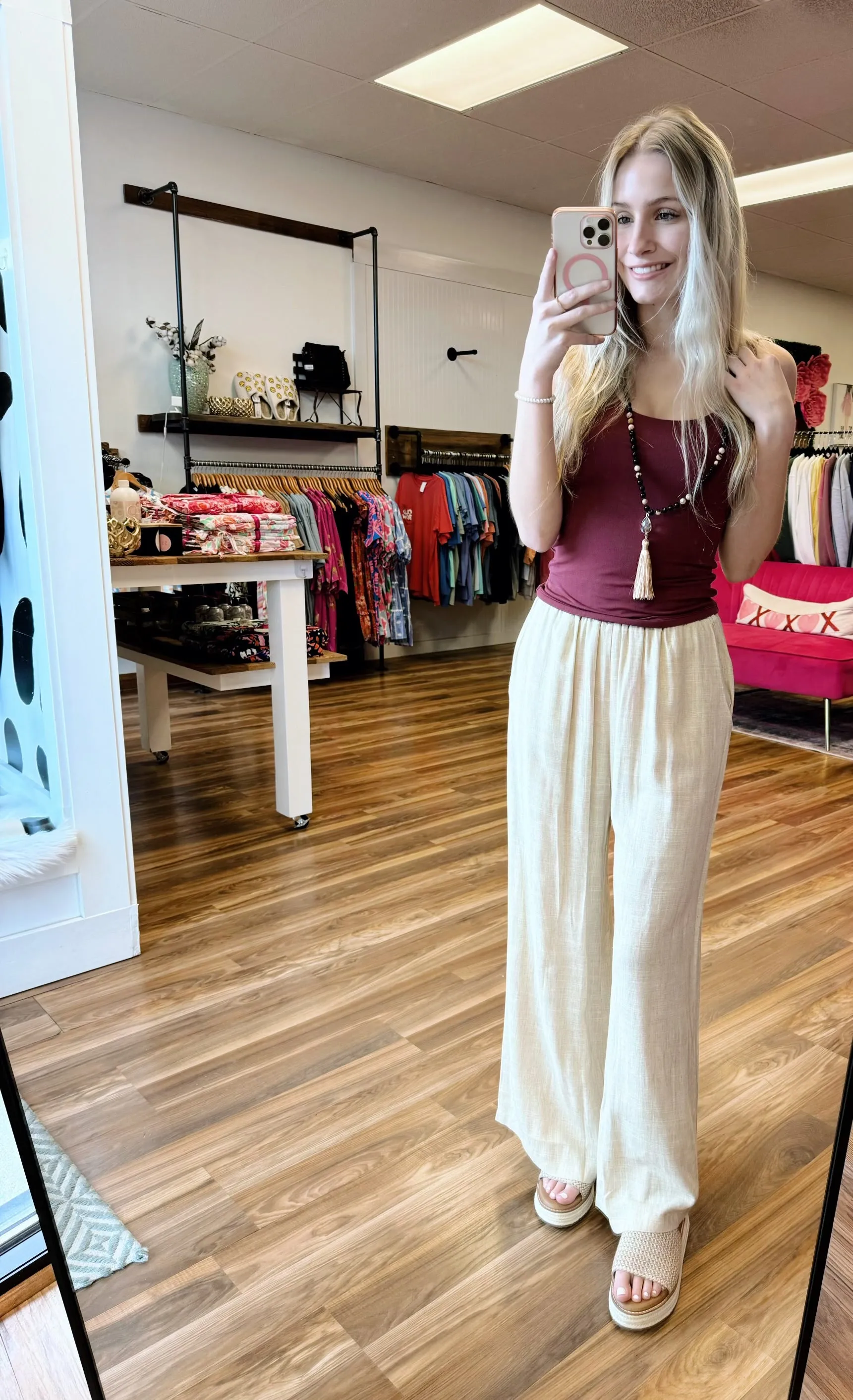 Linen Wide Leg Pants