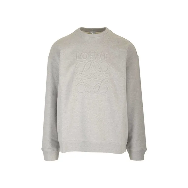 LOEWE  |Crew Neck Pullovers Long Sleeves Plain Cotton Logo Luxury